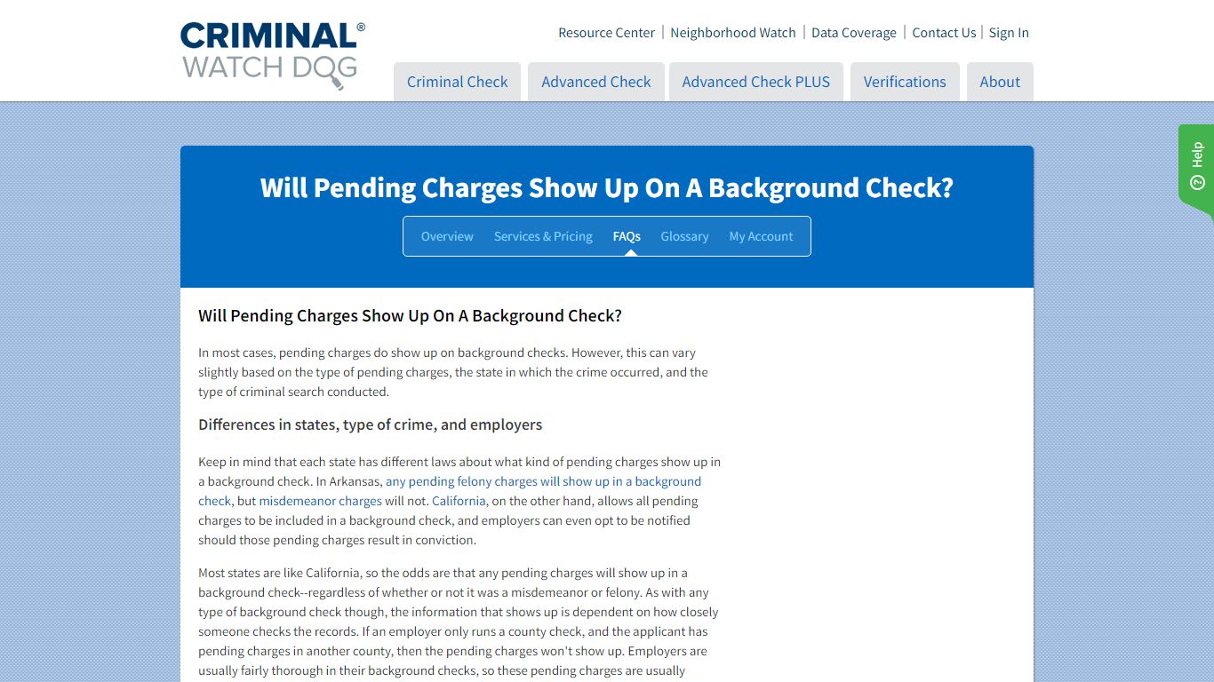 Will Pending Charges Show Up On A Background Check?